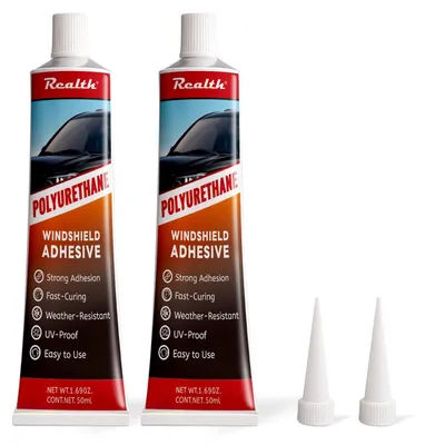 Productafbeelding van Windschermlijm - Afdichtmiddel voor voertuigruiten - Zwart - 2 x 50 ml