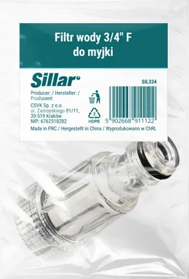 Produktbild von Sillar Wasserfilter 3/4 Zoll – Anschlussfilter für Kärcher, Parkside & Gartenschlauch