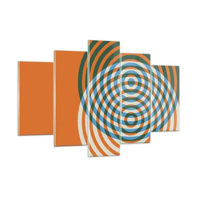 Produktbild von Bilder auf glas - 5 Teile - Abstraktion Modern Kreise - 150x100cm - Glasbilder - Wandbilder - Bilder - Wanddekoration aus Glas - Glas Bilder - Wandbild auf Glas - GEA150x100-4448