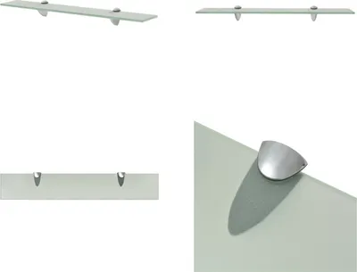 Obrázok produktu pre vidaXL Plávajúca sklenená polica 60x10 cm 8 mm - Plávajúca polica - Plávajúce police - Nástenné police