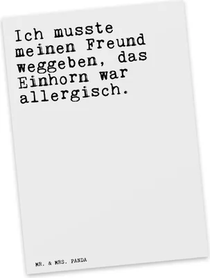 Produktbild von Mr. & Mrs. Panda Postkarte Ich musste meinen Freund... - Weiß - Geschenk, Postkarten, Spruch Sprüche Weisheiten Zitate Lustig Weisheit Worte, Phantasie, Ansichtskarte