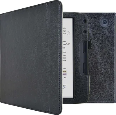 Productafbeelding van imoshion Vegan Leather Bookcase voor de Kobo Libra Colour - Zwart