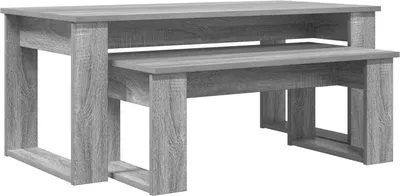 Produktbild von "2026 MODERNE"Kaffeetisch - Beistelltisch - Wohnzimmer Tisch modern - Set 2er Set,multifunktional& Moderne - Graues Sonoma Holzwerkstoff - Kaffeetisch CC4102422