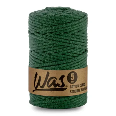 Produktbild von Baumwollkordel Geflochtene Baumwollschnur Polyesterkernschnur Für Makramee Makramee-Seil Bastelkordel 5mm 100m flaschengrün DIY WAS