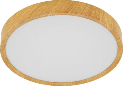 Produktbild von Eglo 75628 GIGLIO LED Wand-/Deckenleuchte 14,6W Ø340mm Holzoptik Weiss Warmweiss
