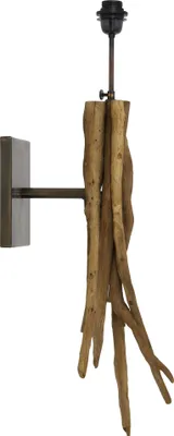 Obrázok produktu pre Light & Living - nástenná lampa - Bluma - hnedá - drevo - samostatné svietidlo - E27 - 3114784