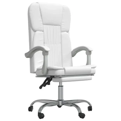 Obrázek produktu pro vidaXL Kancelářská židle s funkcí polohování bílá Imitace kůže