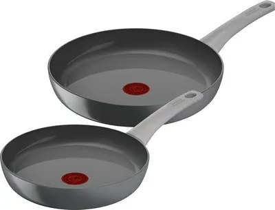 Produktbild von Tefal C42790, Frittierset, Grau, Keramik, Aluminium, Thermo-Punkt, Keramik, Gas, Halogen, Induktion, Versiegelte Platte