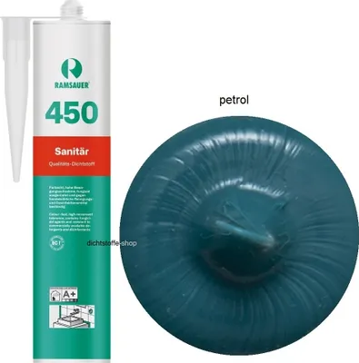 Produktbild von Ramsauer 450 Sanitär 1K Silikon Dichtstoff 310ml Kartusche petrol