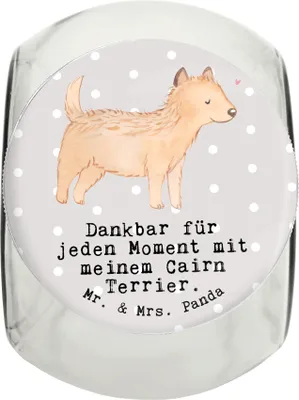 Produktbild von Mr. & Mrs. Panda Dose Cairn Terrier Moment L 870ml - Grau Pastell - Geschenk, Keksdose, Aufbewahrungsdose, schraubglas, Dekoglas, Vorratsglas