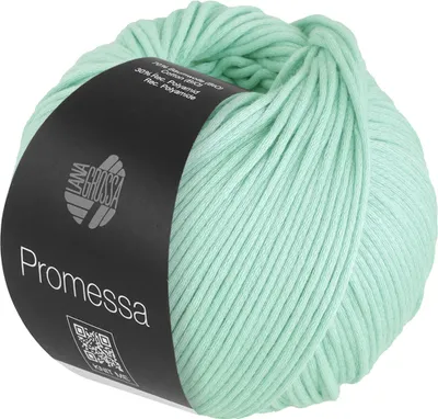 A ball of mint green yarn is shown against a white background.