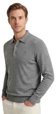 Produktbild von cel Tommy Hilfiger Pullover grau Baumwolle normale Passform uni