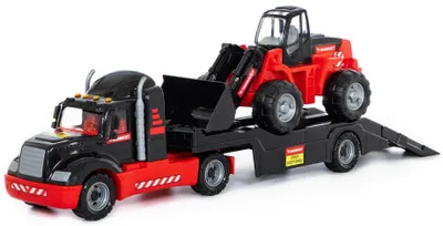 Produktbild von Polesie MAMMOET Tieflader LKW m. Schaufellader Radlader Baustellen Fahrzeug