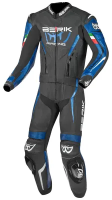 Produktbild von Berik Finthal 2-Teiler Motorrad Lederkombi, schwarz/weiß/blau, 60