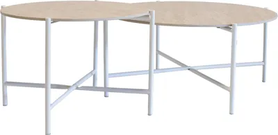 Productafbeelding van Salontafel Abano Travertin Rond Set van 2 - Giga Meubel