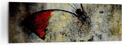 Produktbild von Bild auf Leinwand - Leinwandbild - Schmetterling Abstraktion - 160x50cm - Wand Bild - Wanddeko - Leinwanddruck - Bilder - Kunstdruck - Wanddekoration - Leinwand bilder - Wandkunst - AB160x50-3678