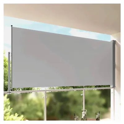 Produktbild von Einziehbare Seitenmarkise 160x300 cm Grau für Balkon und Terrasse