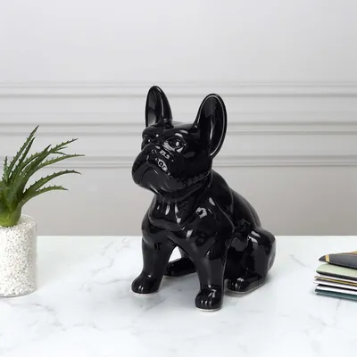 Produktbild von Bulldogge aus Keramik sitzend 20 cm