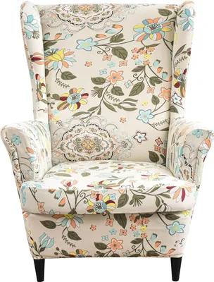 Obrázek produktu pro Potah na židli wingback chair 2 kusy potah na židli wingback chair stretch potah na židli wingback chair cover, rostlina