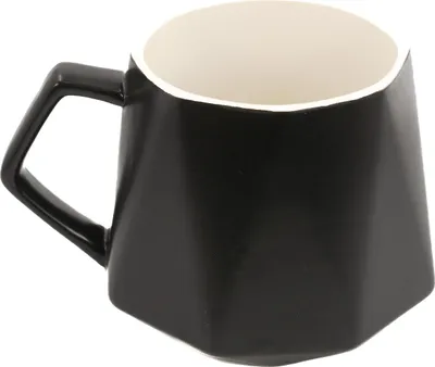 Obrázek produktu pro Intirilife hrnek na kávu v černé barvě s objemem 350 ml - 13 x 10,5 x 9,2 cm - hrnek na čaj s uchem Hrnek na kávu, čaj, mléko, kakao a mnoho dalšího