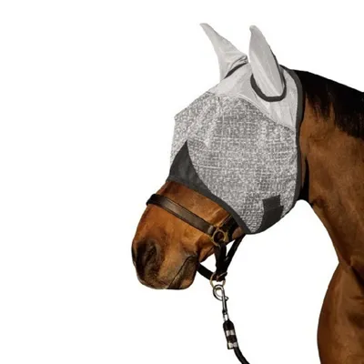 Produktbild von Kerbl Fliegenmaske mit Ohren- und UV-Schutz, Pony, Weiß