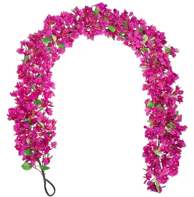 Produktbild von Künstliche Bougainvillea Girlande 180 cm Rot Hängend mit Haken für Deko
