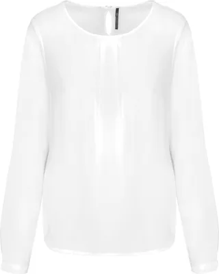 Produktbild von Kariban Langarm-Kreppbluse für Damen