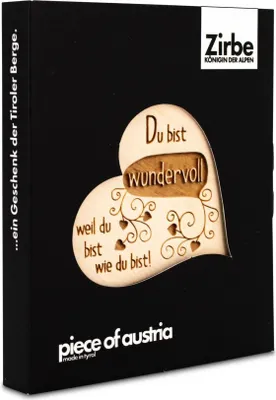 Produktbild von Zirbenherz Mini Du bist wundervoll