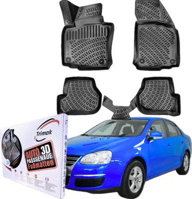 Produktbild von Trimak Autofußmatten kompatibel mit VW Jetta V 2005-2010 Auto Allwetter Gummimatten