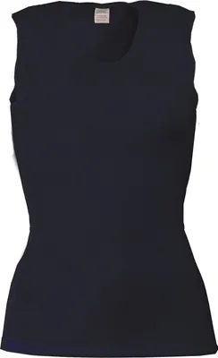 Produktbild von wobera Angora Damen-Unterhemd ohne Arm oder Tanktop oder Tanktop und 50% Angora, 30% Schurwolle und 20% Polyamid (Gr. M, Farbe: Marine)