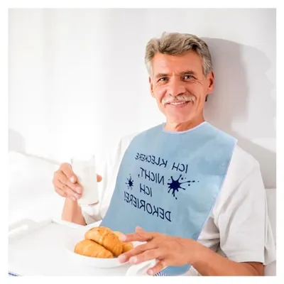 Produktbild von Waschbares und wiederverwendbares Essenslätzchen aus Baumwolle für Erwachsene