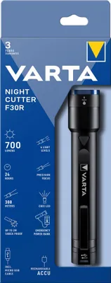 Zdjęcie produktu dla Varta F30R, Latarka ręczna, Czarny, 2 m, IPX4, LED, 10 W