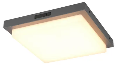 Zdjęcie produktu dla LED, lampa sufitowa, metal, antracyt, czujnik, szer. 30 cm
