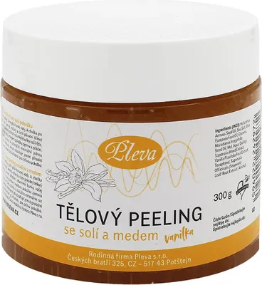Image de Pleva Exfoliating Body Scrub with Honey and Salt (Vanilla) 300 g