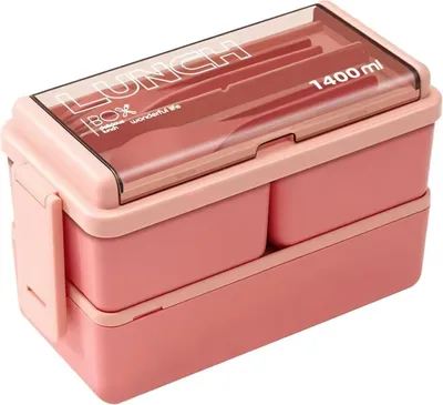 Immagine prodotto di Lunchbox Rosa a Due Scomparti - 1400ml KP38299
