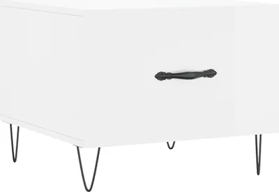 Immagine prodotto di Tavolino bianco lucido 50x50x40 cm materiale a base di legno