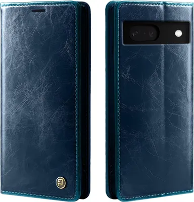 Produktbild von Handyhülle für Google Pixel 8 Kunstleder Flip Cover Hülle RFID Schutz Case Kartenfach Farbe: Blau