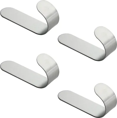 Produktbild von 4 Pcs Haken Edelstahl Selbstklebend Handtuchhaken Kleiderhaken Wandhaken Klebehaken Edelstahl Selbstklebend Ohne Bohren Wasserfest, für Decke Bad Küche Badezimmer