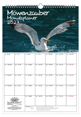Produktbild von Möwenzauber Planer DIN A3 Kalender für 2027 Vogel - Seelenzauber