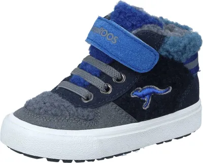 Zdjęcie produktu dla Buty sportowe Kangaroos dla chłopców, wysokie, model Kavu Shady Fur EV, kolor niebieski