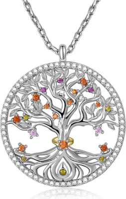 Produktbild von Gnoce Halskette Lebensbaum FJN157 Silber