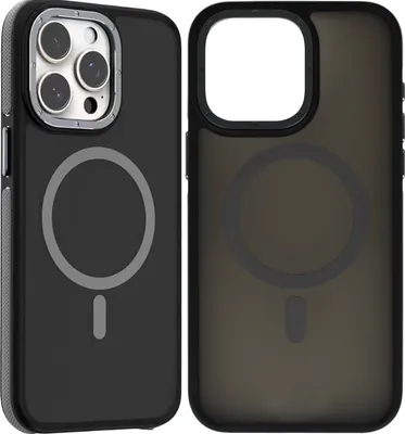 Produktbild von Wörleonline iPhone 15 Pro Hülle rutschfeste Schutzhülle in matter Optik MagSafe kompatibles Case, Grau