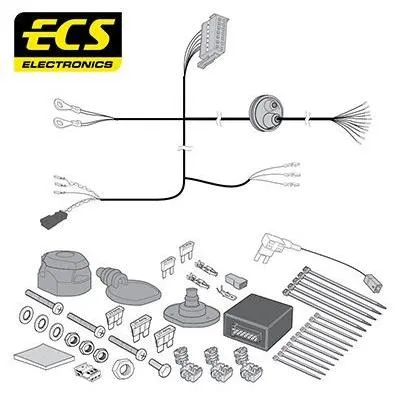 Produktbild von ECS TO020BB Elektrosatz Anhängerkupplung E-Satz für TOYOTA Yaris Schrägheck (P1) Anhängevorrichtung