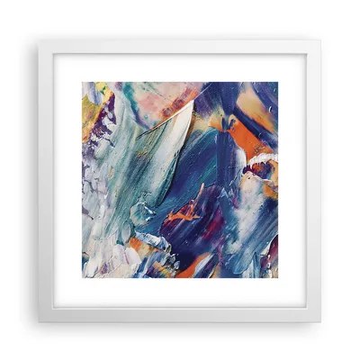 Produktbild von Gerahmtes Poster - Weißer Rahmen - Die Farben Farbe Abstraktion - 30x30 cm - Wand Bild - Wanddeko - Wandbilder - Kunstposter - Wandposter - Bilderrahmen - Bilder - Kunstdruck - P2WAC30x30-5113