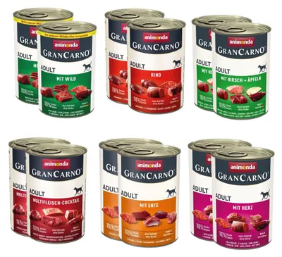 Zdjęcie produktu dla Mokra karma dla psa ANIMONDA Grancarno Adult mix smaków 12x400g