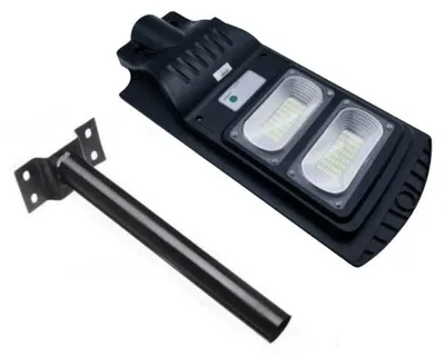 Produktbild von 20-W-LED-Straßenleuchte mit Solarbetrieb, IP65 (inkl. Metallstange) – Kaltweiß 6000 K – 8000 K