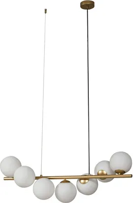 Produktbild von Lucande Hängeleuchte Isandro, 95 cm, gold, weiß, 7-flg., G9