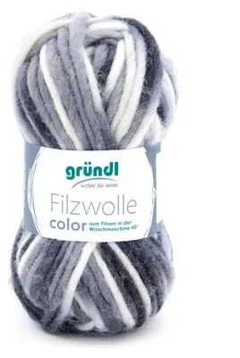 Produktbild von Gründl Filzwolle color, 50 Gramm,100 % Schurwolle, Filzen in der Waschmaschine Marmor (20)