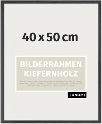 Obrázek produktu pro Rám na obrázky 40x50 cm, dřevěný, barva černá. Rám na plakáty s odolným akrylovým sklem. Vhodný pro vertikální i horizontální formáty, určený k zavěšení na zeď, s tenkým rámem