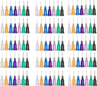 Produktbild von 105 stück Dosiernadel Set für Dosierspritze Löten Lötpaste Flüssigkeiten 105 Typen